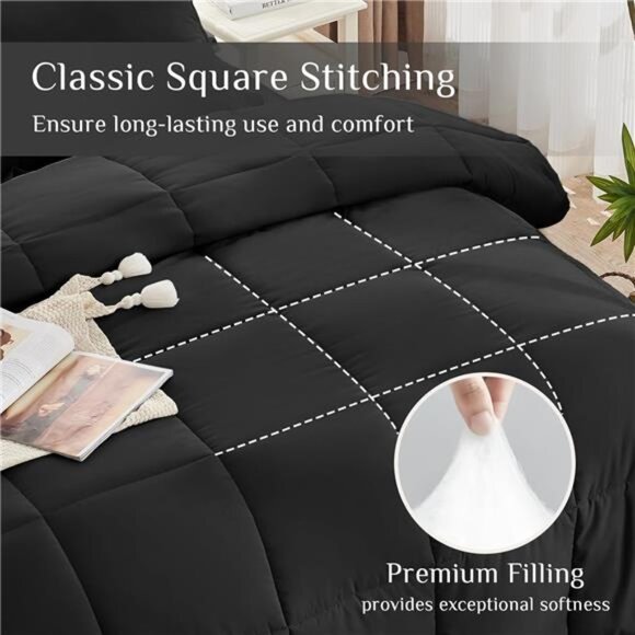 Queen Comforter Set, Ultra-Soft Bed in a Bag Queen Size 7 Pieces, Oeko-TEX - Picture 3 of 7